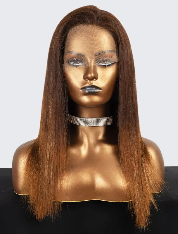 Colored wig with a straight texture for a sleek and minimalist lookClearance 13*6 HD Transparent Lace Front Wigs 22inches 100% Full Cuticle Virgin Hair Wigs