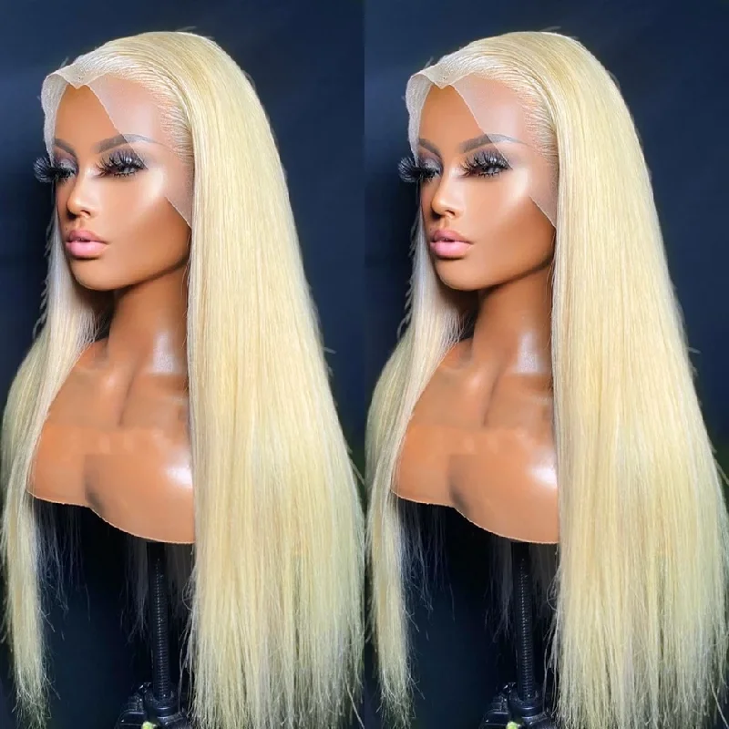 Colored wig with a curly texture for a bold and stylish choiceStraight Human Hair Blonde Color 13x4 13x6 Lace Front Wigs