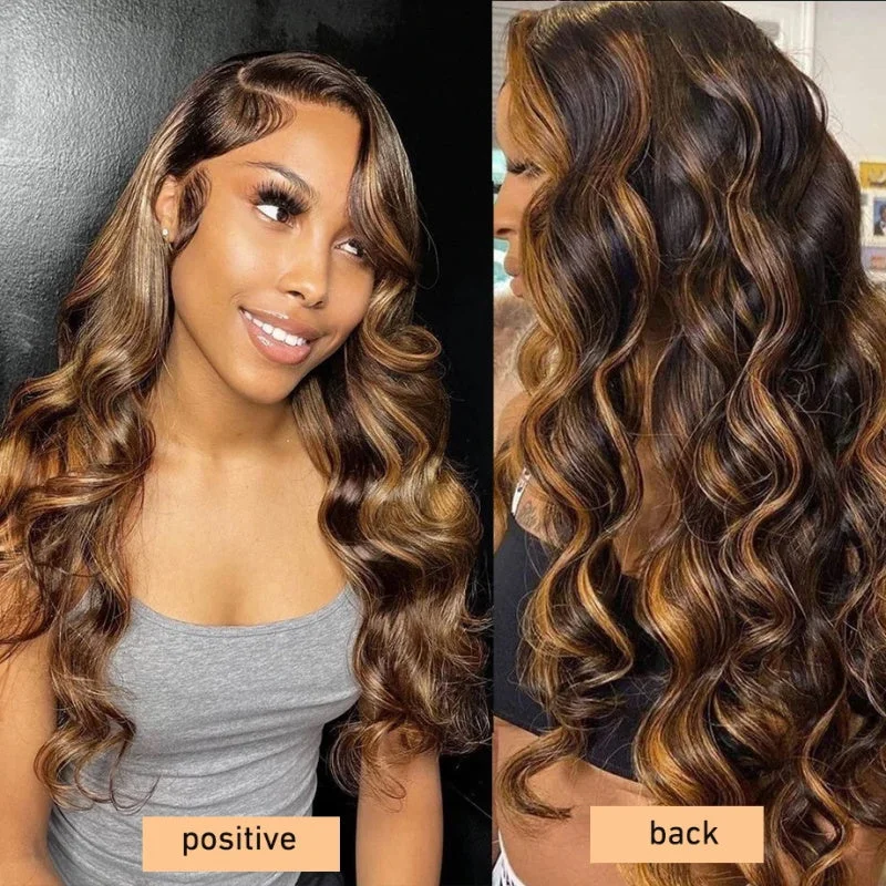 Colored wig with a side - part for a more flattering appearancePre All Everything Body Wave and Straight #1B/30 Colored Wigs with Ear Tapes Human Hair Pre Bleached Knots Glueless Wigs 180% Density