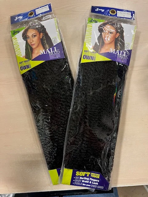 Braided wigs with a 180 - density for a full and thick appearance2 PACKS SPECIAL DEAL FOR ZURY SYNTHETIC HAIR BRAIDS DIOS MALI TWIST BRAID