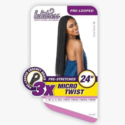 Braided wigs with a side - part for a flattering look3X MICRO TWIST 24″