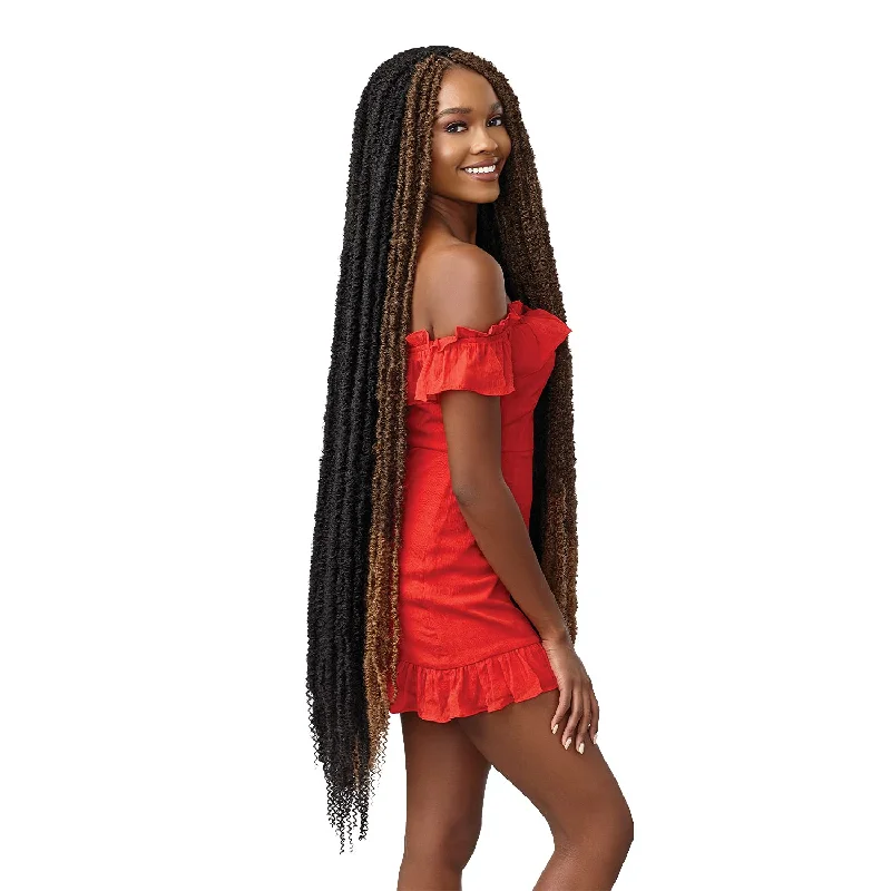 Synthetic braided wigs with a natural - looking texture5 Packs Special Deal for 40" Of Outre Crochet Braids X Pression Twisted Up Bonita Infinity Locs