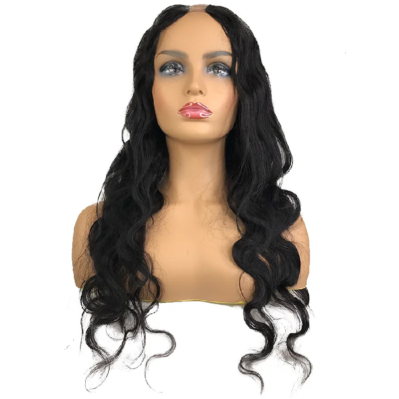 Braided wigs with a pre - plucked hairline for a natural look8A Malaysian Body Wave U Part Human Hair Wig