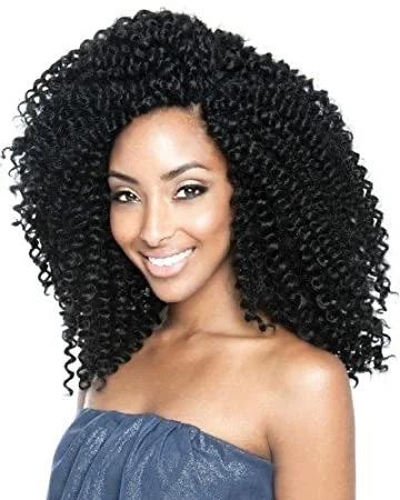 Braided wigs with a pre - plucked hairline for a natural lookAfri Caribbean 2X 3A water wave 10”