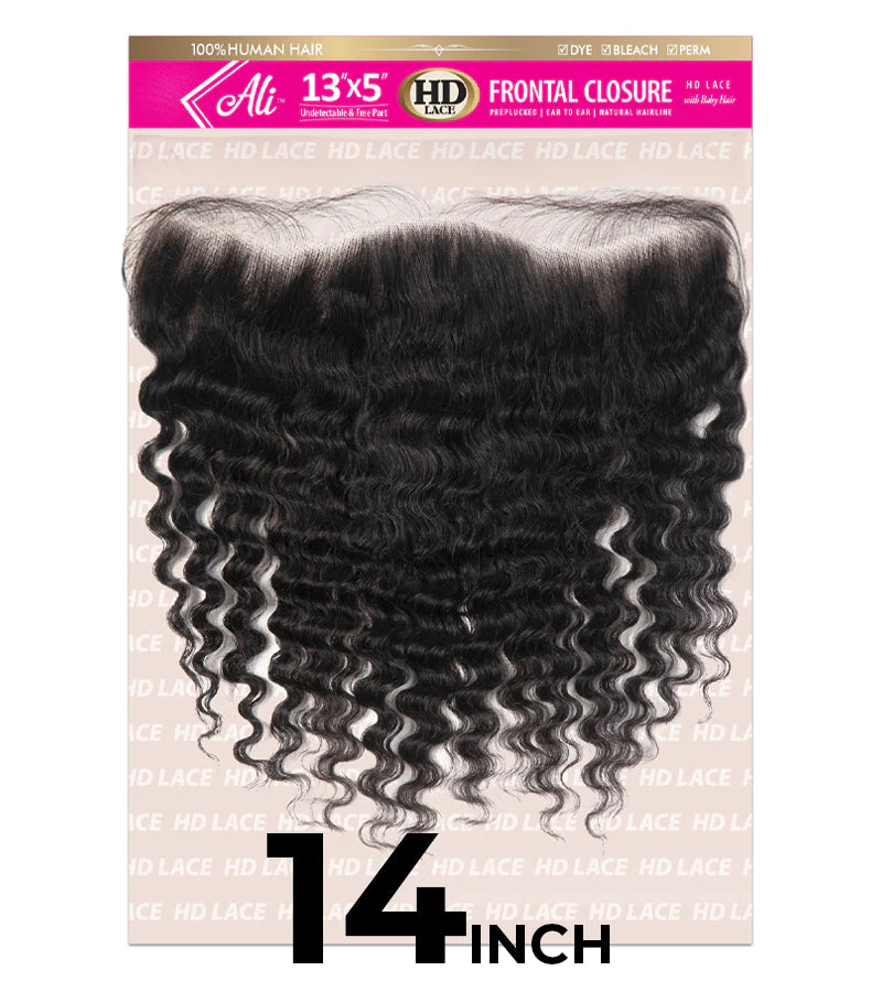 Braided wigs with a 180 - density for a full and thick appearanceNew Born Free BRAZILIAN BUNDLE HD 13X5 LACE CLOSURE-NEW DEEP 14" - BBHDC135N14