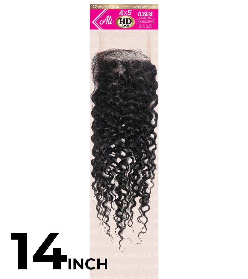 Adjustable - cap braided wigs for a comfortable fitNew Born Free BRAZILIAN BUNDLE HD 4X5 LACE CLOSURE-BOHEMIAN 14" (1/200) - BBHDC45B14