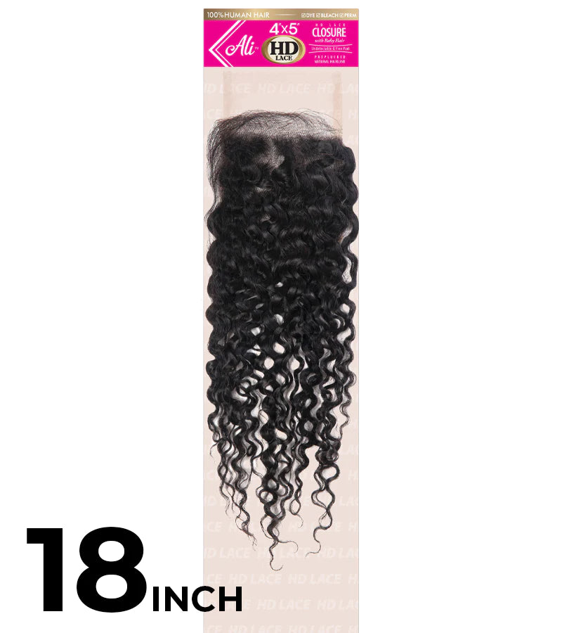 Long - length braided wigs for a glamorous and voluminous styleNew Born Free BRAZILIAN BUNDLE HD 4X5 LACE CLOSURE-BOHEMIAN 18" (1/200) - BBHDC45B18