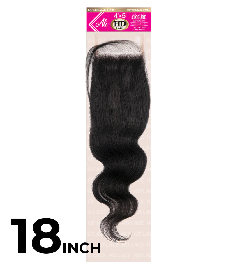 Box braided wigs with jumbo size for a bold lookNew Born Free BRAZILIAN BUNDLE HD 4X5 LACE CLOSURE-BODY WAVE 18" (1/200) - BBHDC45D18