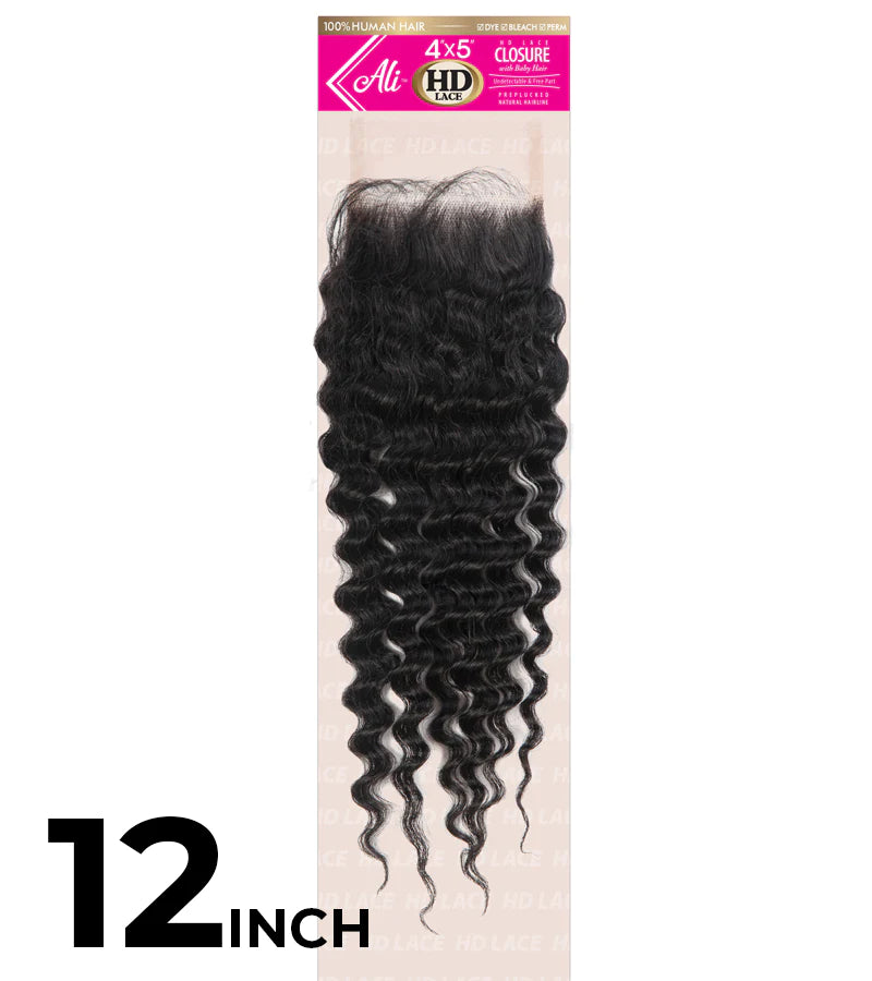 Child - friendly braided wigs with a soft and gentle feelNew Born Free BRAZILIAN BUNDLE HD 4X5 LACE CLOSURE-NEW DEEP 12" (1/200) - BBHDC45N12