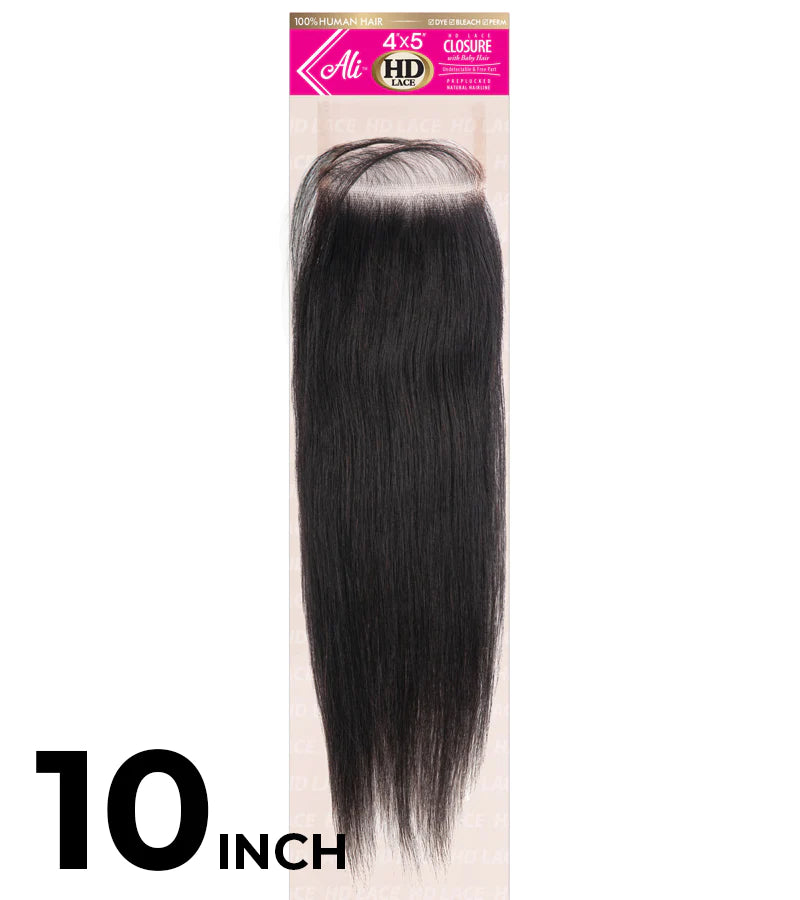 Synthetic braided wigs with a natural - looking textureNew Born Free BRAZILIAN BUNDLE HD 4X5 LACE CLOSURE-STRAIGHT 10" (1/200) - BBHDC45S10