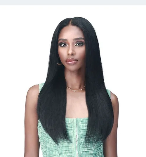 Human - hair wig with a wispy fringe for a soft and feminine lookBobbi Boss 100% Virgin Remy Hair Lace Front Wig - MHLF909 NATURAL STRAIGHT 24