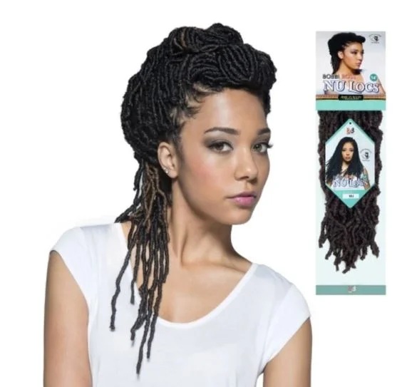 Braided wigs with a water - wave texture for a unique lookBobbiboss Nu Locs 14"