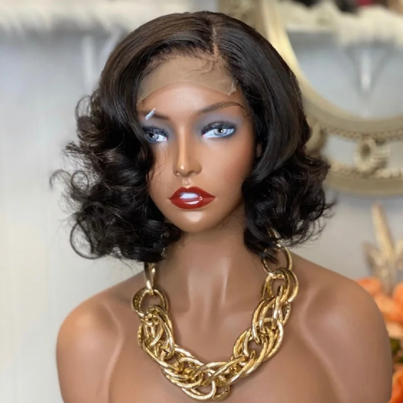 Bob wig for daily wear with a low - maintenance design“Cia” closure unit