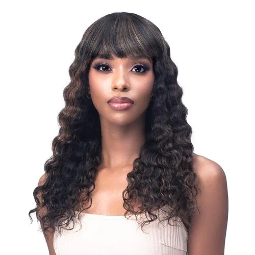 Human - hair wig with a side - part for a more flattering appearanceBobbi Boss Unprocessed Human Hair Wig MH1340 Deborah