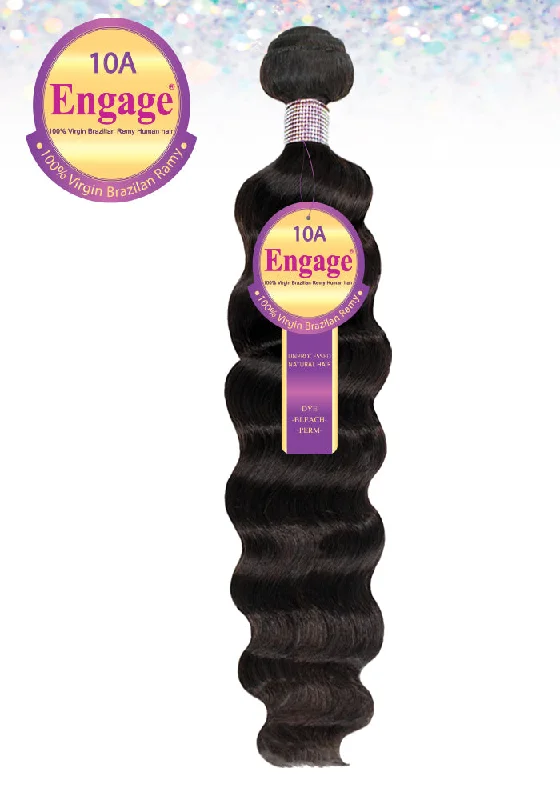 Braided wigs with a water - wave texture for a unique lookENGAGE-DEEP WAVE 100%  VIRGIN BRAZILIAN REMY HUMAN HAIR