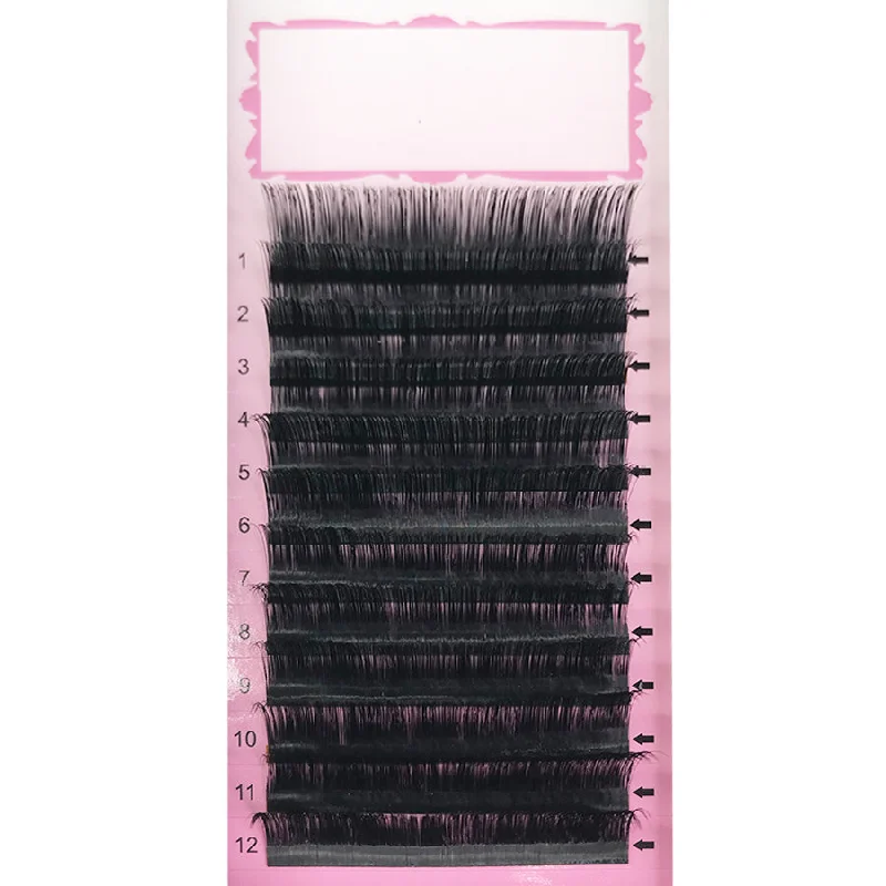 Adjustable - cap braided wigs for a comfortable fitThickness 0.20 B/C/CC/D Curl  Handmade Soft Natural  Eyelash Extensions Individual Lashes Tray (12 Lines)