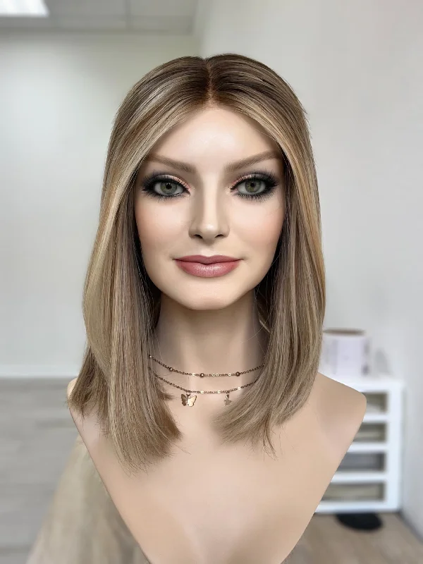 Bob wig with auburn highlights for a warm and vibrant appearanceFollea Rene Wig, "Custom Sandy Blonde" (R2196) - TAKE AN ADDITIONAL 10% OFF WITH CODE LASTDAY10 - FINAL SALE