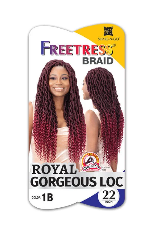 Braided wigs with a natural - looking scalp for a more realistic finishFREETRESS ROYAL GORGEOUS LOC 22"