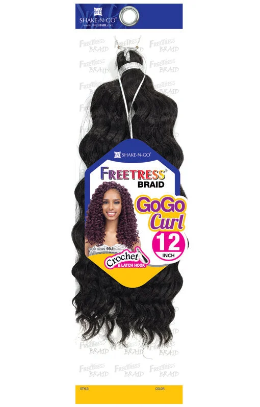 Braided wigs with a side - part for a flattering lookFreeTress Synthetic Hair Crochet Braids GoGo Curl 12"