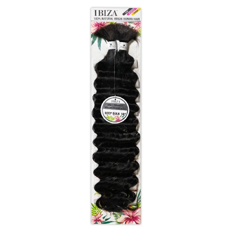 Kinky braided wigs with a tight curl pattern for authenticityIbiza 100% Natural Virgin Human Hair Braid - DEEP BULK 18" (NATURAL)