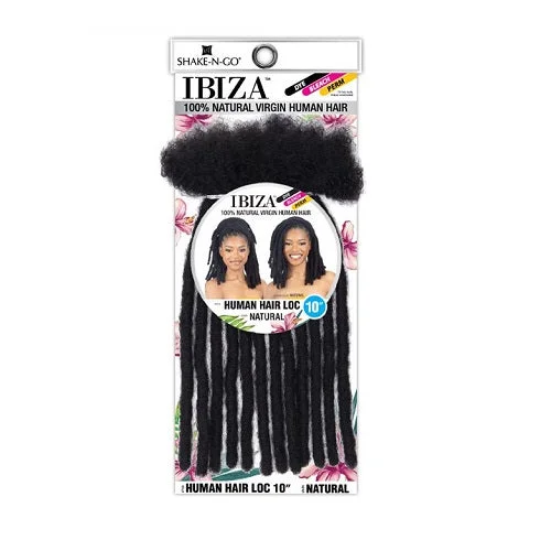 Heat - resistant braided wigs for styling flexibilityIbiza 100% Natural Virgin Human hair Loc (NATURAL COLOR)