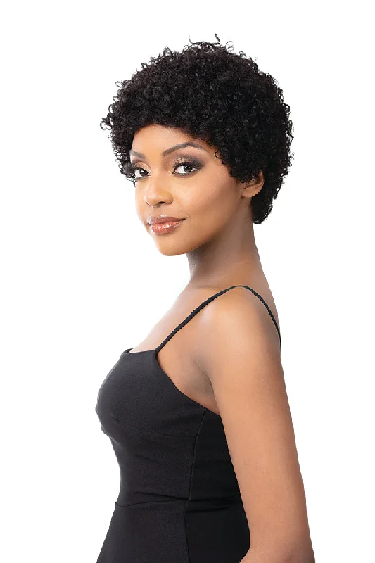 Human - hair wig with a straight texture for a sleek and minimalist lookIts A Wig 100% Human Hair Wig HH Davia