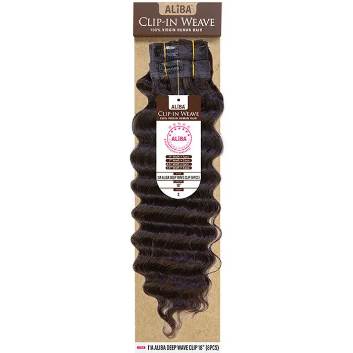 Box braided wigs with jumbo size for a bold lookJanet Collection 100% Human Hair 11A Aliba Deep Wave 8pcs Clip-In Weave 18