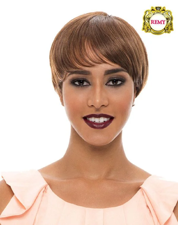 Malaysian - human - hair wig with a smooth and silky textureJanet Collection 100% Human Hair Wig HOPE BOBBI (Remy)