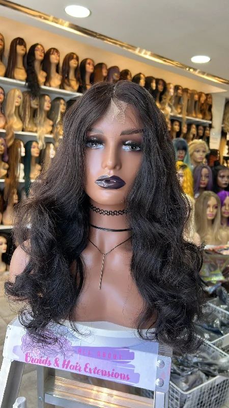 Indian - human - hair wig with a natural - looking shineJune wavy