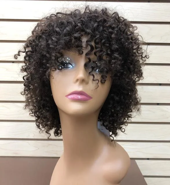 Indian - human - hair wig with a natural - looking shineLaflare 100% Human Hair Virgin Remy Brazilian Wig LULU