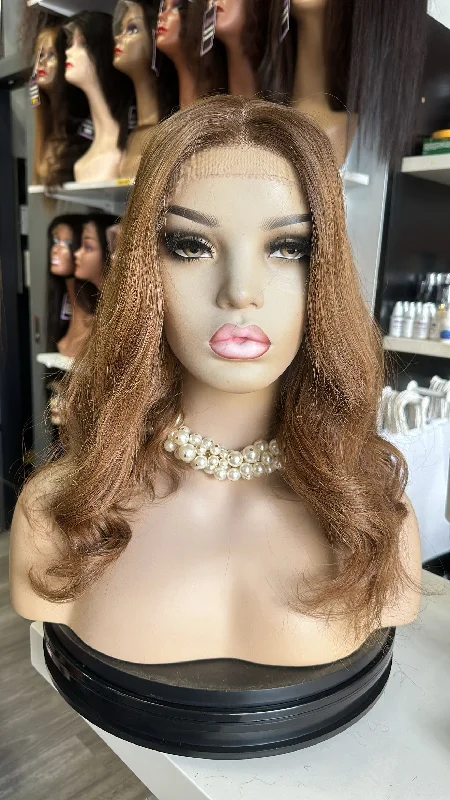 Human - hair wig with a silk - base cap for a comfortable and smooth feelMedical wig 2