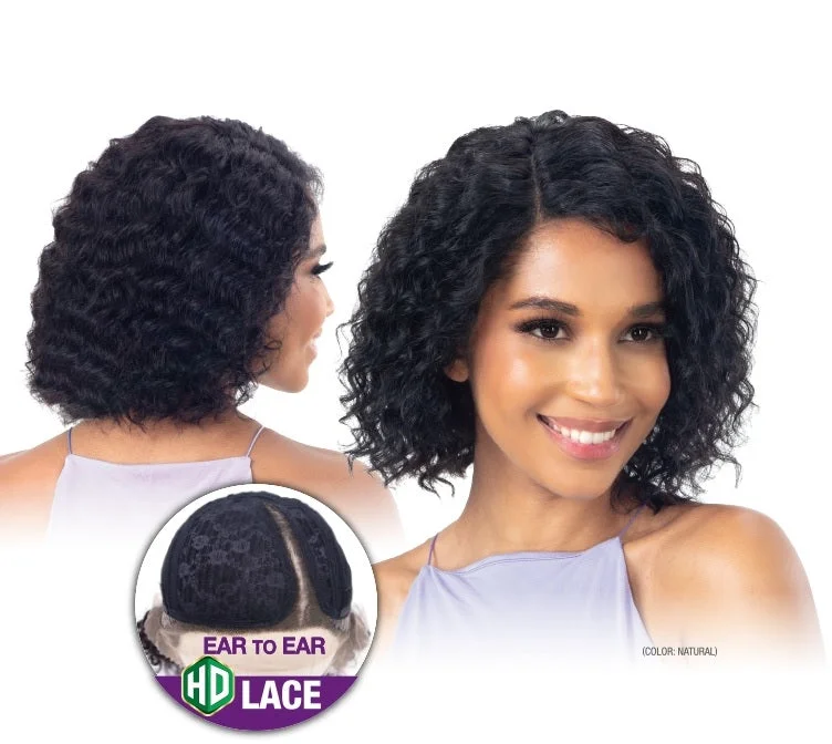 Indian - human - hair wig with a natural - looking shineNaked Nature Brazilian Natural 100% Human Hair Lace Front Wig NERISSA