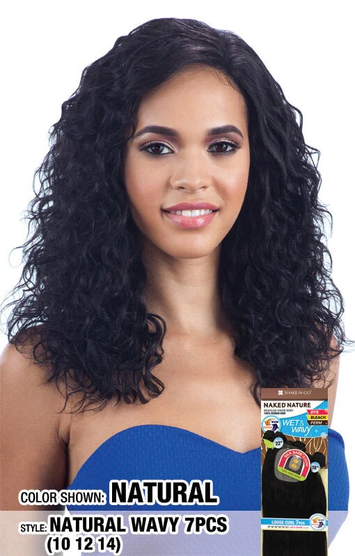 Braided wigs with a pre - plucked hairline for a natural lookNature Wet And Wavy Natural Wave 7Pcs