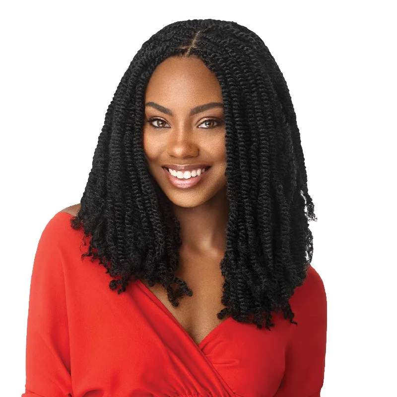 Bohemian - style braided wigs with added beads and accessoriesOutre Crochet Braids X-Pression Twisted Up Spring Twist 12"