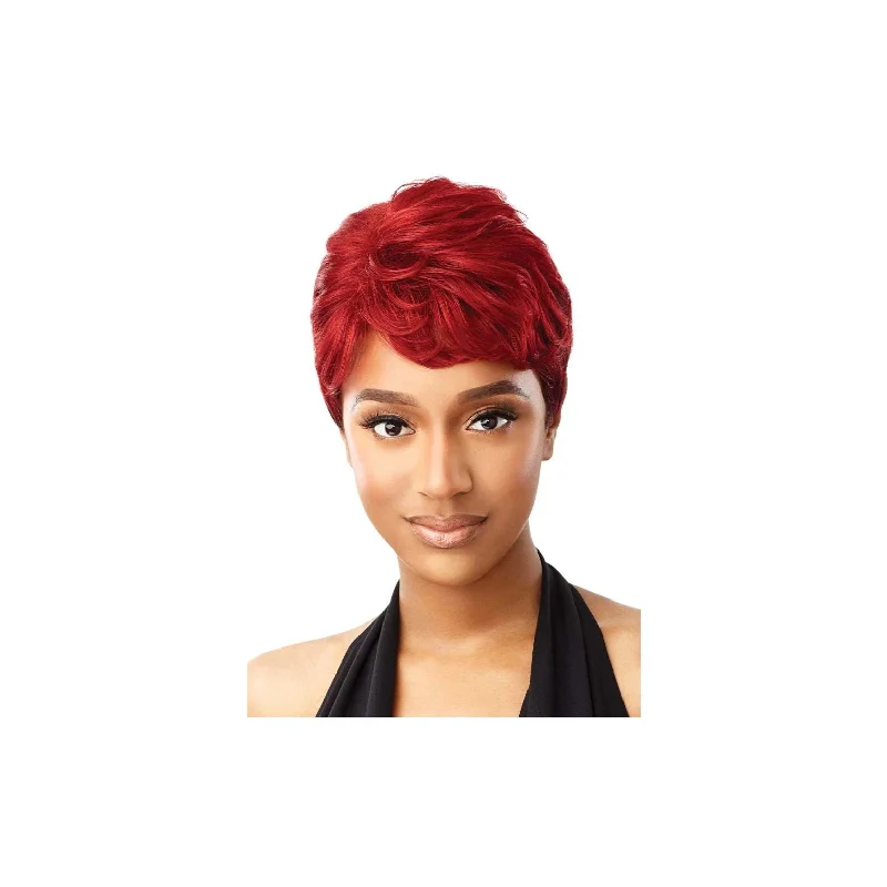 Peruvian - human - hair wig with a soft and manageable feelOUTRE Fab & Fly Color Queen Unprocessed Human Hair Full Cap Wig - BEVERLY