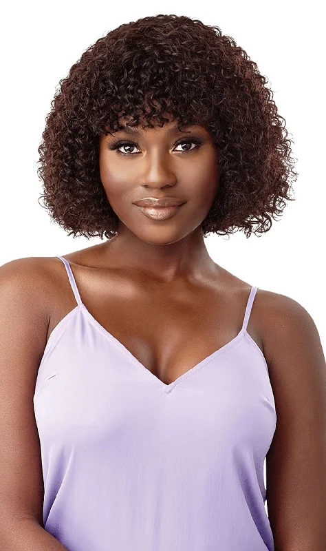 Human - hair wig with a pre - bleached knot for a natural - looking scalpOutre My Tresses Purple Label 100% Unprocessed Human Hair Full Cap Wig HH Capella