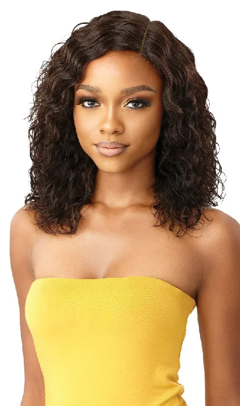 Virgin - human - hair wig with a natural - looking texture for a luxurious feelOutre The Daily Wig™ Human Hair Deep Curl 16"