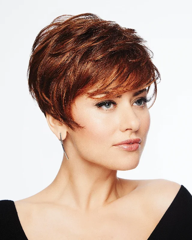 Bob wig with a curly fringe for a playful and youthful vibePerfect Pixie Wig by Hairdo | Heat Friendly Synthetic (Traditional Cap)