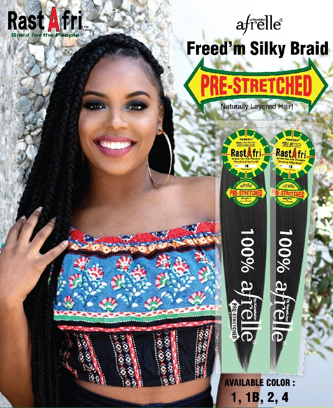 Child - friendly braided wigs with a soft and gentle feelRastAfri Freed'm Silky Braid Pre-Stretched - 52"