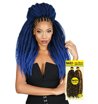 Braided wigs with a natural - looking scalp for a more realistic finishRastAfri Malibu Afro Kinky Braid 10"