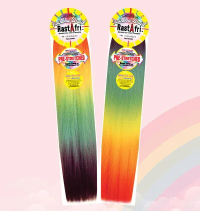 Heat - resistant braided wigs for styling flexibilityRastAfri RAINBOW BRAID PRE-STRETCHED