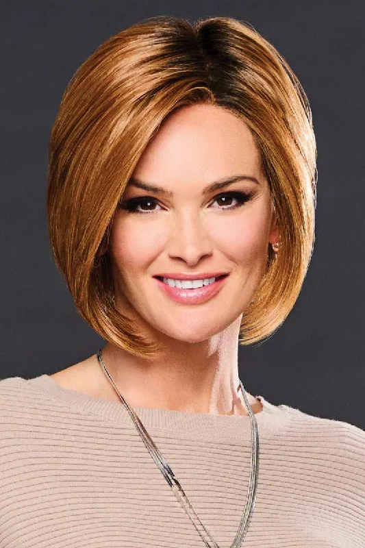 Bob wig with a monofilament cap for a breathable feelSale - Raquel Welch Wigs - Boudoir Glam - Color: Shaded Hazelnut (RL8/29SS)