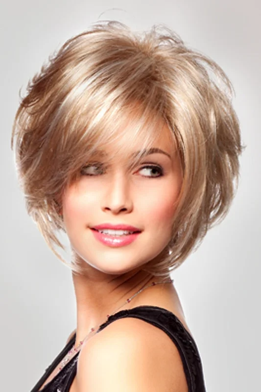 Petite bob wig suitable for women with small facesSale - TressAllure Wigs - Charlotte (V1313) - Color: Frosty Blonde HL