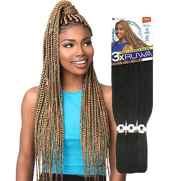 Child - friendly braided wigs with a soft and gentle feel3X RUWA PRE-STRETCHED BRAID 24″