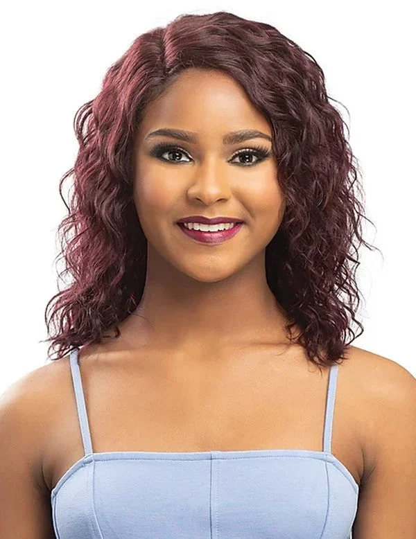 Human - hair wig with a middle - part for a classic and elegant styleSensual Vella Vella Brazilian 100% HH Wet & Wavy Lace Part Wig Spring Wave VHPSPRING