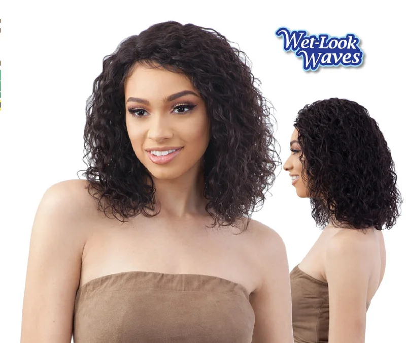 Indian - human - hair wig with a natural - looking shineShake-N-Go Naked Brazilian Natural 100% Human Hair Lace Part Wig AVERY