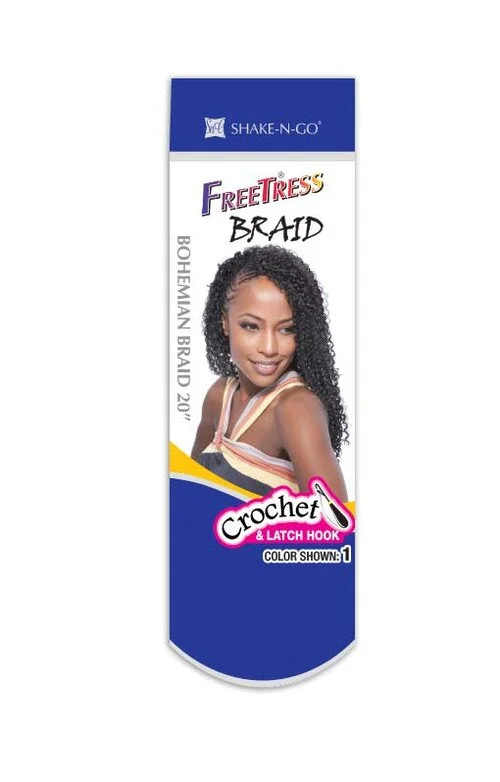 Synthetic braided wigs with a natural - looking textureShake n Go FreeTress Bohemian Braid 20" Crochet Synthetic Braiding Hair