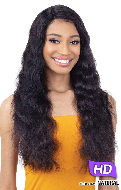 Peruvian - human - hair wig with a soft and manageable feelShake-N-Go girlfriend 100% Virgin Human Hair HD Lace Front Wig Body Wave 24