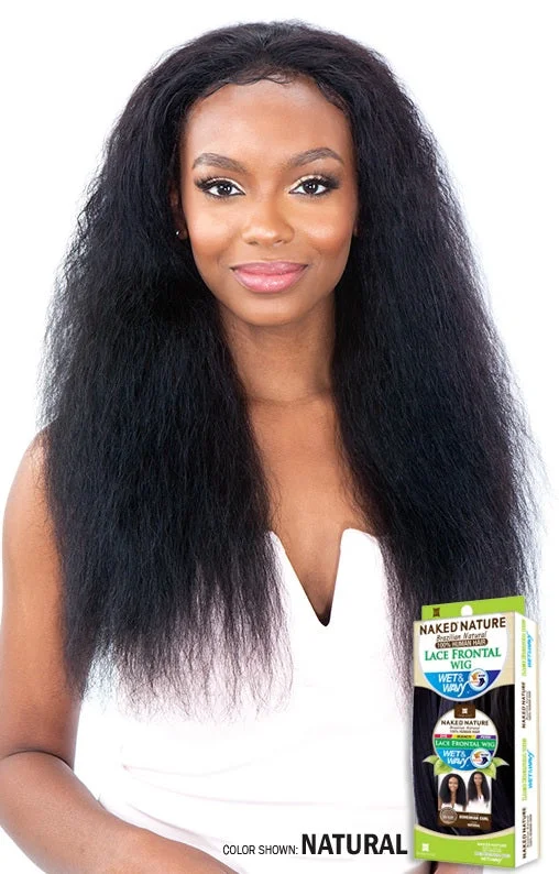 Human - hair wig with a middle - part for a classic and elegant styleShake-N-Go Naked Brazilian Natural 100% Human Hair Lace Frontal Wig BOHEMIAN CURL