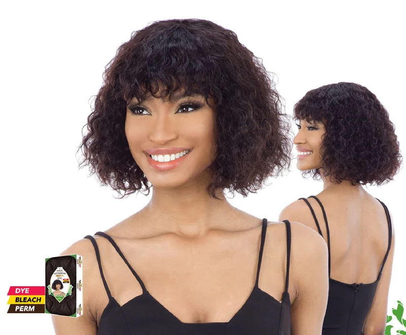 Human - hair wig with a wavy texture for a beachy and relaxed lookShake-N-Go Naked Brazilian Natural 100% Human Hair Premium Wig WHITNEY